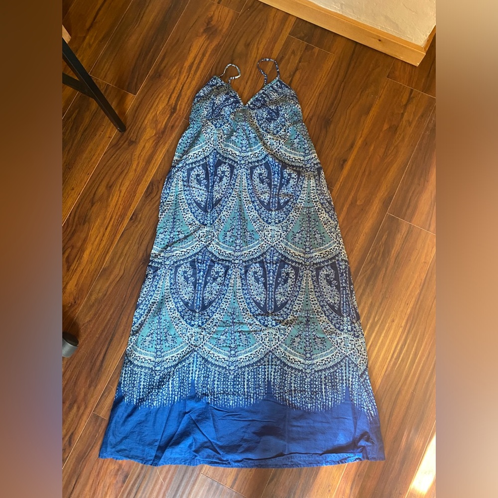 GAP blue boho maxi dress XS 2